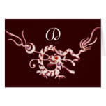 SEA DRAGON 2 MONOGRAM GREETING CARDS