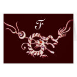 SEA DRAGON 2 MONOGRAM ,red black Card