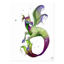 Sea Dragon by April Robbins Post Cards