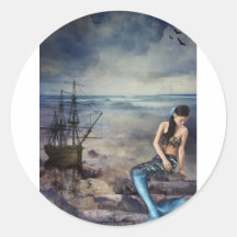 SEA DREAMS.jpg Round Stickers