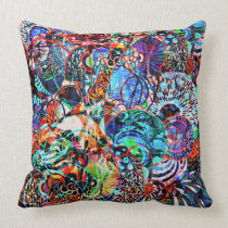 Sea Fauna throw pillow by Whimzwhirled pillows