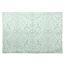 Sea Foam Green Medieval Leaves Placemats