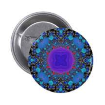 Sea Fractal Pinback Button