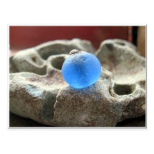 Sea_Glass_Bead_Lin_Blue_zazzle Post Cards
