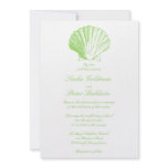 Sea Glass Sea Shells Wedding Invitation