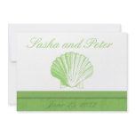 Sea Glass Shell Beach Wedding Invitations