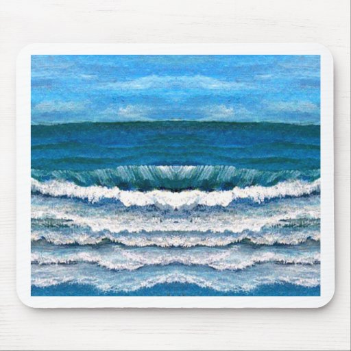 Sea Glory Ocean Waves Painting Art Products Mouse Pad