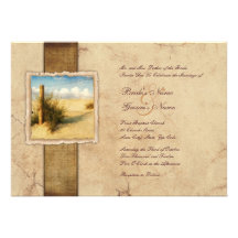 Sea Grass Vintage Wedding Invitations