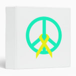 Sea Greeen Peace & Ribbon Binder