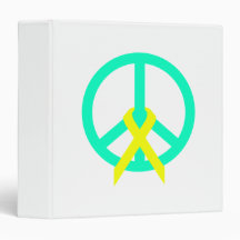 Sea Greeen Peace & Ribbon Binder