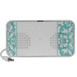 Sea green floral design iPhone speaker