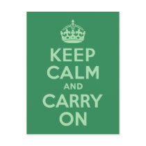 Sea Green Keep Calm and Carry On Postcards