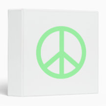 Sea Green Peace Vinyl Binders