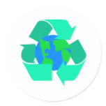sea green recycle sticker