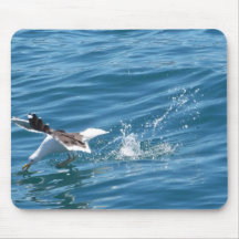 Sea Gull Landing in water Mousepads