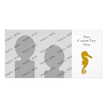 Sea Horse. Brown. Photo Card