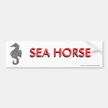 SEA HORSE BUMPER STICKERS