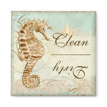 Sea Horse Coastal Beach - Dishwasher Magnet