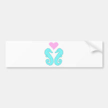 sea horse love bumper stickers