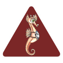Sea horse triangle stickers