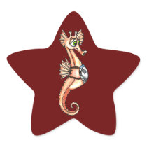 Sea horse sticker