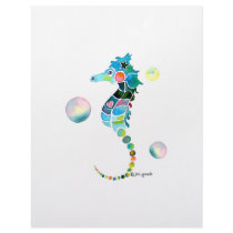 Sea Horse with Bubbles Letterhead Design