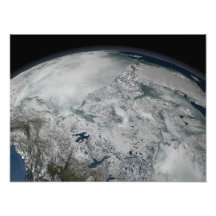 Sea ice above North America Photo Print