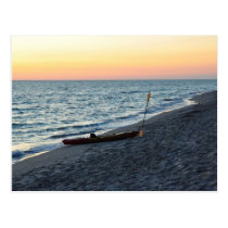 Sea Kayak On Beach Sand Captiva Island Postcard postcards