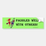 Sea Kayak Paddles Well White Bumper Stickers