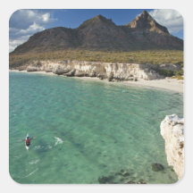 Sea kayaker on the Gulf of California at Isla Stickers