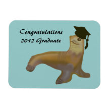 Sea Lion Graduation Premium Magnet