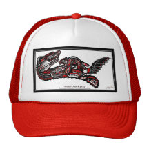 SEA OTTER & BABY (Haida Styled) Gift Range Trucker Hats