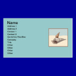 sea shells browns greys blues graphics ocean beach business cards