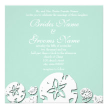 Sea  Shells - Wedding invites