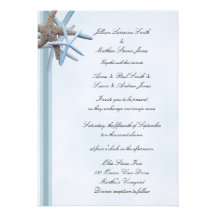 Sea Stars 5x7, Flat Wedding Invitation