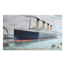 Sea Trials of RMS Titanic Rectangle Sticker