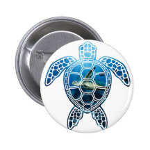sea turtle-2 pinback buttons