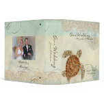 Sea Turtle Coastal Beach Ocean Our Wedding Photos Binder