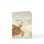 Sea Turtle Coastal Beach - Thank You Note Cards