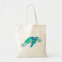 Sea Turtle Graphic Tote Bag