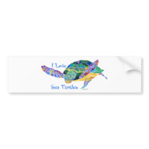 Sea Turtle Love a Turtle Bumper Sticker