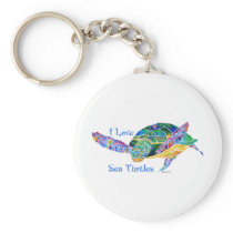 Sea Turtle Love a Turtle Key Chains
