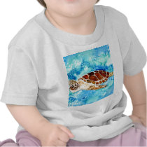 sea turtle marine sealife watercolor painting
