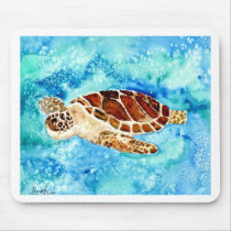 sea turtle marine sealife watercolor painting