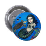 "Sea Turtle Mermaid" Button buttons