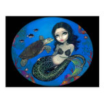 "Sea Turtle Mermaid" Postcard postcards