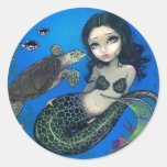 "Sea Turtle Mermaid" Sticker stickers