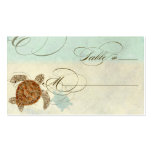 Sea Turtle Modern Coastal Ocean Beach Swirls Style Business Cards