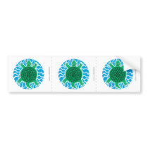 Sea Turtle Recycling Symbols Bumper Sticker