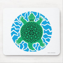 Sea Turtle Recycling Symbols Mouse Pads